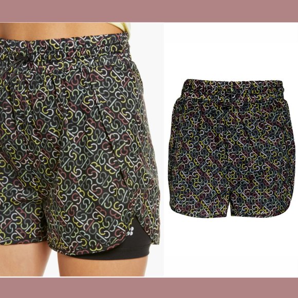 NWT $98 SWEATY BETTY [ Small 6 ] Slip‎ Stream Running Shorts In Black SB #5686 - Picture 3 of 15